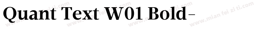 Quant Text W01 Bold字体转换